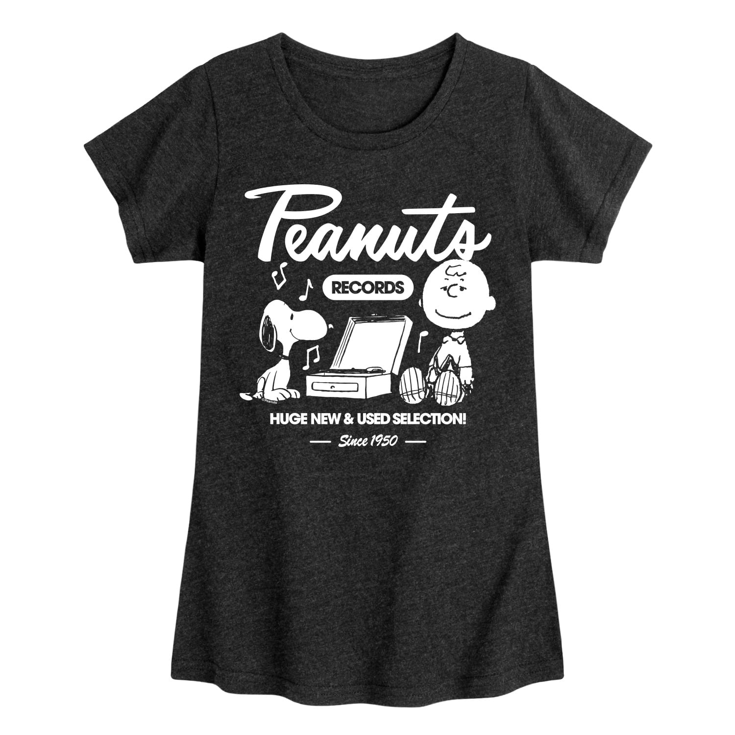 Peanuts - Charlie Brown Records - Toddler & Youth Girls Short Sleeve ...