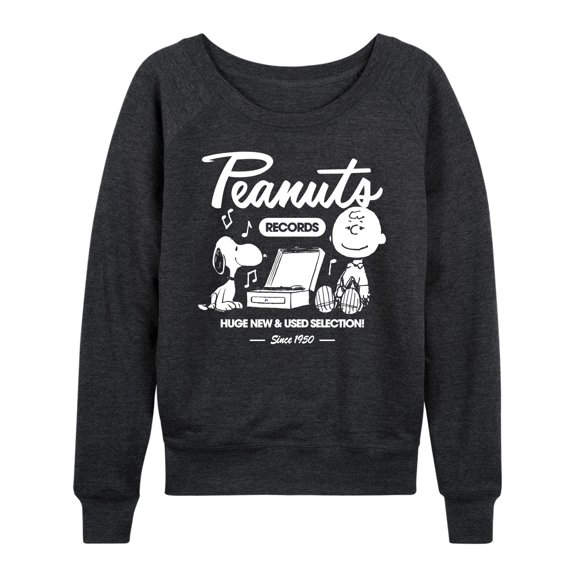 Peanuts - Charlie Brown Records - Women's Lightweight French Terry Long Sleeve Shirt