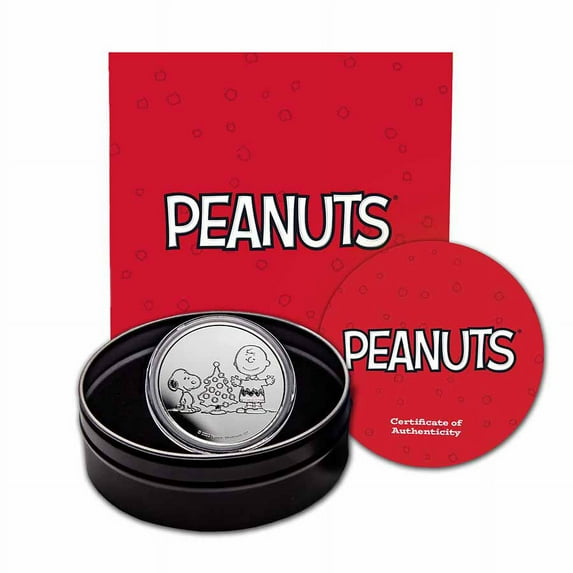 Peanuts® Charlie Brown & Snoopy Christmas 1 oz Silver Proof