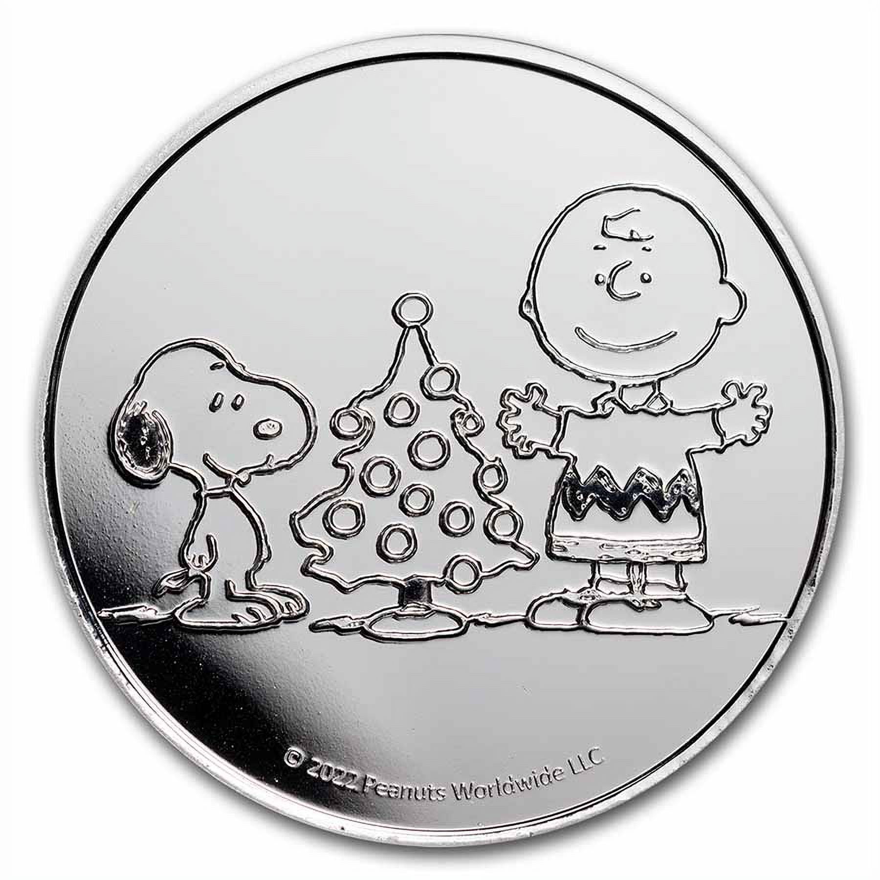 Peanuts® Charlie Brown & Snoopy Christmas 1 oz Silver Round - Walmart.com