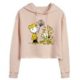 thumbnail image 1 of Peanuts - Charlie Brown Snoopy Fall Leaves - Juniors Cropped Pullover Hoodie, 1 of 6