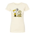 thumbnail image 1 of Peanuts - Charlie Brown Snoopy Fall Leaves - Juniors Fitted Graphic T-Shirt, 1 of 6