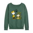 thumbnail image 1 of Peanuts - Charlie Brown Snoopy Fall Leaves - Women's Lightweight French Terry Long Sleeve Shirt, 1 of 6