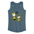 thumbnail image 1 of Peanuts - Charlie Brown Snoopy Fall Leaves - Women's Racerback Tank Top, 1 of 6