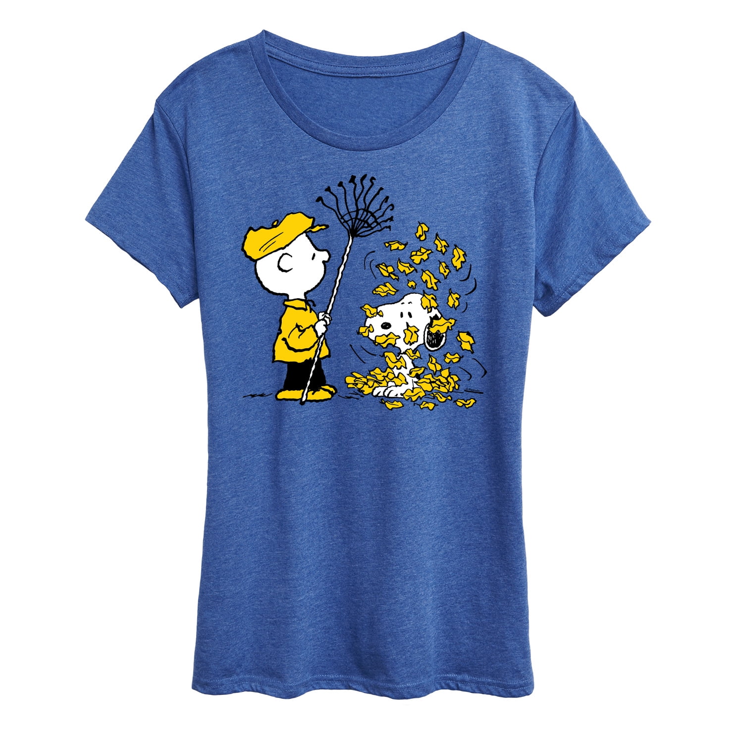 Peanuts - Charlie Brown Snoopy Fall Leaves - Women's Short Sleeve