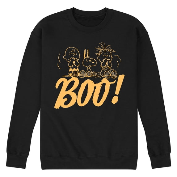 Peanuts - Charlie Brown Snoopy Linus Halloween Boo Men's Graphic Fleece Sweatshirt