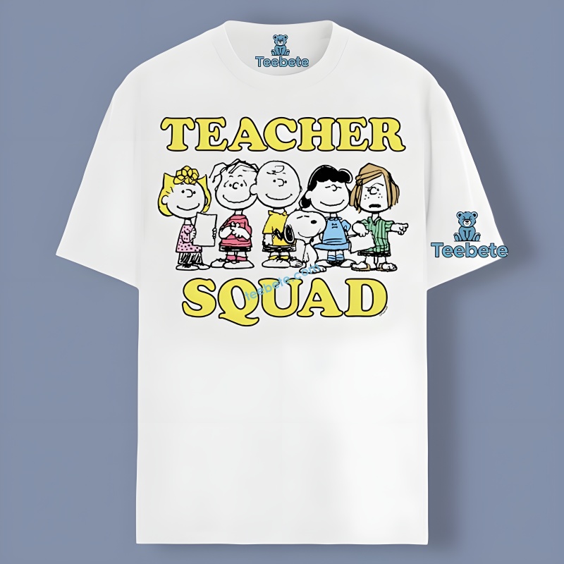 Peanuts Charlie Brown Snoopy Teacher Squad Shirt Men Women