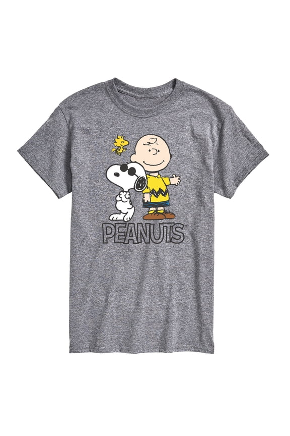 - Charlie Brown, Snoopy & Woodstock - Men's Short Sleeve Graphic T-Shirt