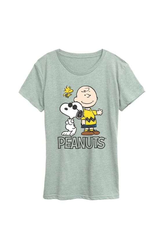 - Charlie Brown, Snoopy & Woodstock - Women's Short Sleeve Graphic T-Shirt