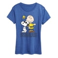 thumbnail image 1 of Peanuts - Charlie Brown, Snoopy & Woodstock - Women's Short Sleeve Graphic T-Shirt, 1 of 5