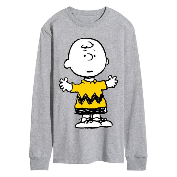 Peanuts - Charlie Brown Standing- Men's Long Sleeve Graphic T-Shirt