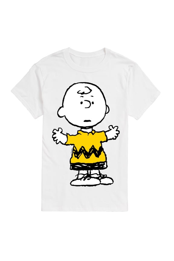 - Charlie Brown Standing- Men's Short Sleeve Graphic T-Shirt Short Sleeve Graphic T-Shirt