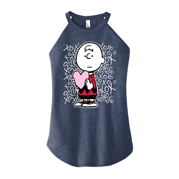 Peanuts - Charlie Brown Xoxo - Juniors High Neck Tank Top
