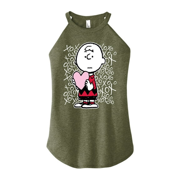 Peanuts - Charlie Brown Xoxo - Juniors High Neck Tank Top