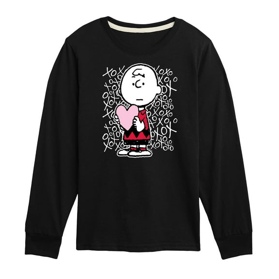 Peanuts - Charlie Brown Xoxo - Toddler And Youth Long Sleeve Graphic T-Shirt