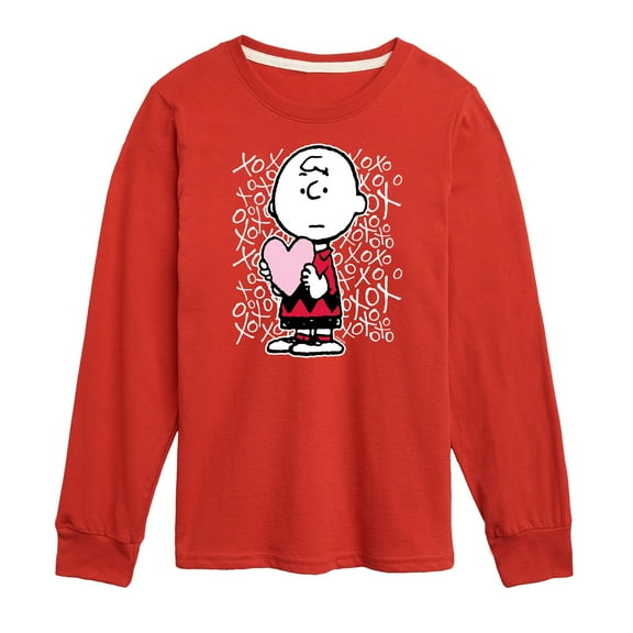 Peanuts - Charlie Brown Xoxo  - Toddler And Youth Long Sleeve Graphic T-Shirt