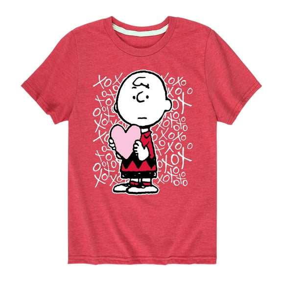 Peanuts - Charlie Brown Xoxo - Toddler And Youth Short Sleeve Graphic T-Shirt