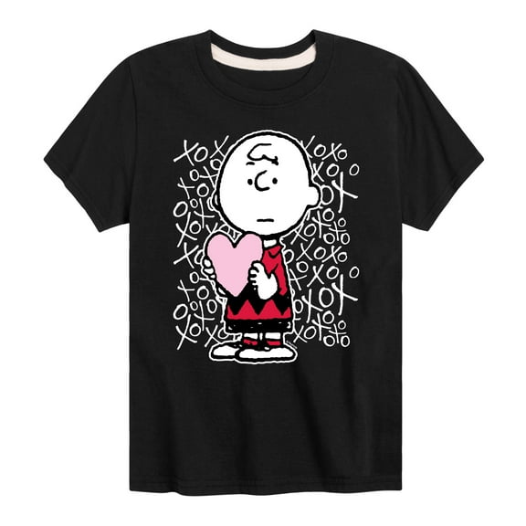 Peanuts - Charlie Brown Xoxo  - Toddler And Youth Short Sleeve Graphic T-Shirt