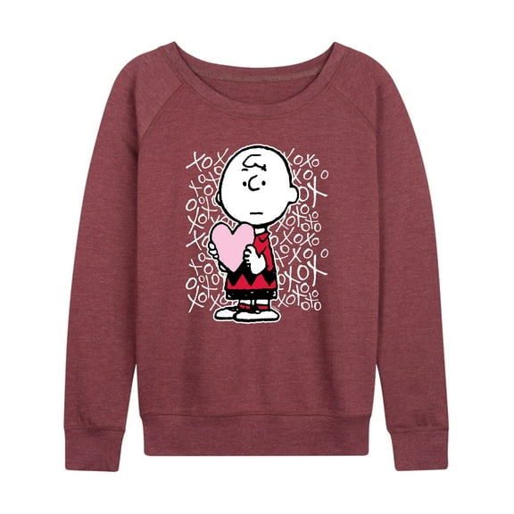 Peanuts - Charlie Brown Xoxo - Women's Lightweight French Terry Long Sleeve Shirt