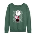 thumbnail image 1 of Peanuts - Charlie Brown Xoxo - Women's Lightweight French Terry Long Sleeve Shirt, 1 of 6