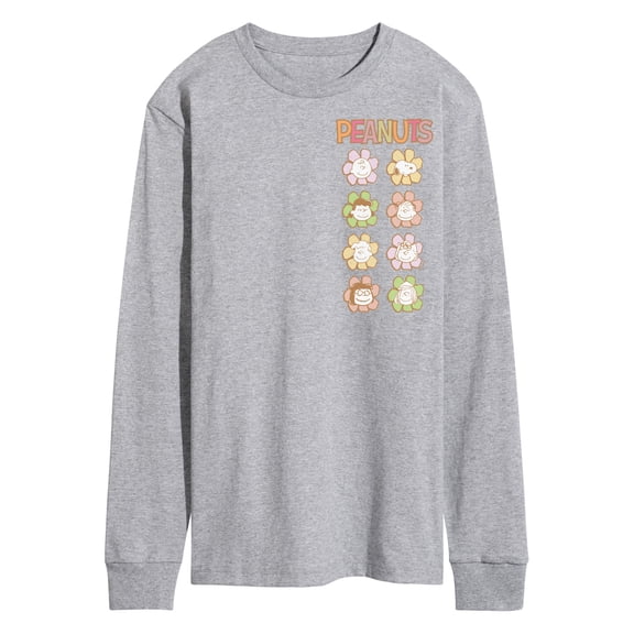 Peanuts - Charlie & Friends Flowers Pastel - Men's Long Sleeve Graphic T-Shirt