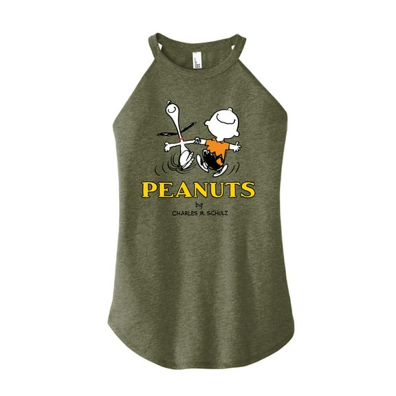 Peanuts - Charlie Snoopy Dancing  - High Neck Tank