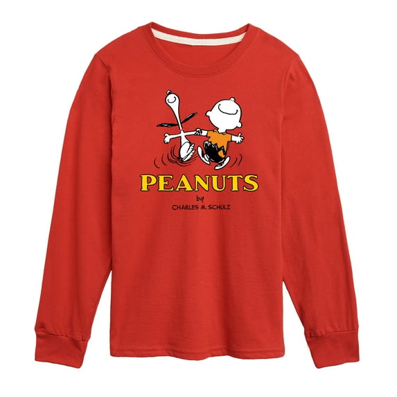 Peanuts - Charlie Snoopy Dancing - Toddler & Youth Long Sleeve Graphic T-Shirt