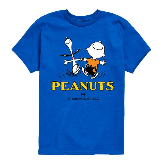 Peanuts - Charlie Snoopy Dancing - Toddler & Youth Short Sleeve Graphic T-Shirt