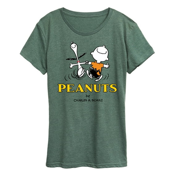Peanuts - Charlie Snoopy Dancing - Women's Short Sleeve Graphic T-Shirt