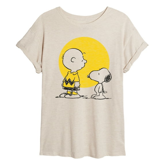 Peanuts - Charlie Snoopy Hearts - Women's Oversized T-Shirt