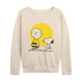 thumbnail image 1 of Peanuts - Charlie Snoopy Hearts - Women's Lightweight French Terry Long Sleeve Shirt, 1 of 6