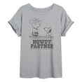 thumbnail image 1 of Peanuts - Charlie Snoopy Howdy Partner -Womens Oversized Graphic T-Shirt, 1 of 5
