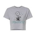 thumbnail image 1 of Peanuts - Charlie Snow - Juniors Cropped Cotton Blend T-Shirt, 1 of 6