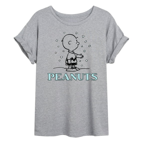 Peanuts - Charlie Snow - Juniors Ideal Flowy Muscle T-Shirt