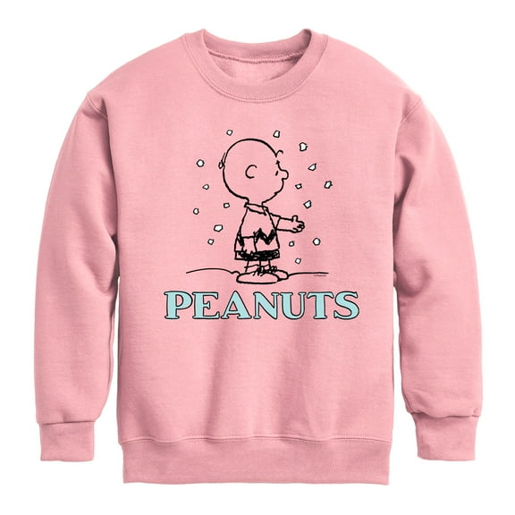 Peanuts - Charlie Snow - Toddler & Youth Crewneck Fleece Sweatshirt