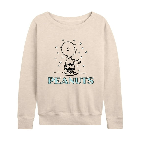 Peanuts - Charlie Snow - Women's Lightweight French Terry Long Sleeve Shirt