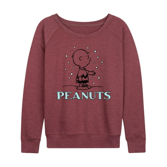 Peanuts - Charlie Snow - Women's Lightweight French Terry Long Sleeve Shirt