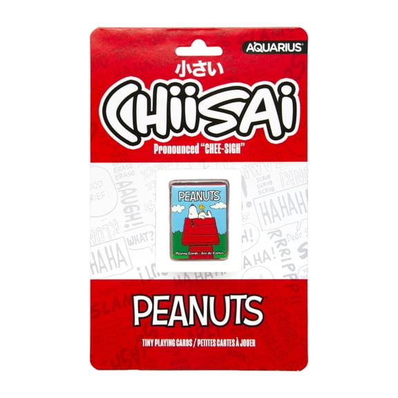 Aquarius Peanuts Cast Themed Chiisai Micro Sized Playing Card Deck (1.8" x 1.3") for Your Favorite Card Games - Officially Licensed Merchandise & Collectibles