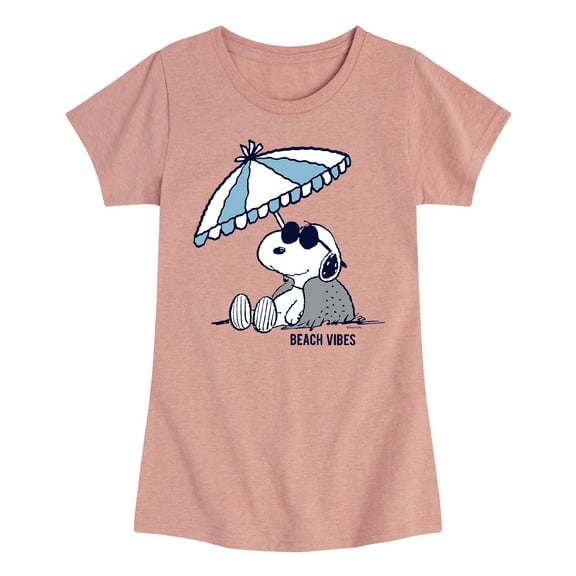 Peanuts - Chill Beach Vibes - Toddler and Youth Girls Short Sleeve T-Shirt