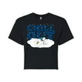 thumbnail image 1 of Peanuts - Chill Out - Juniors Cropped Cotton Blend T-Shirt, 1 of 6
