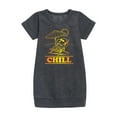 thumbnail image 1 of Peanuts - Chill Snoopy - Toddler And Youth Girls Fleece Dress, 1 of 1