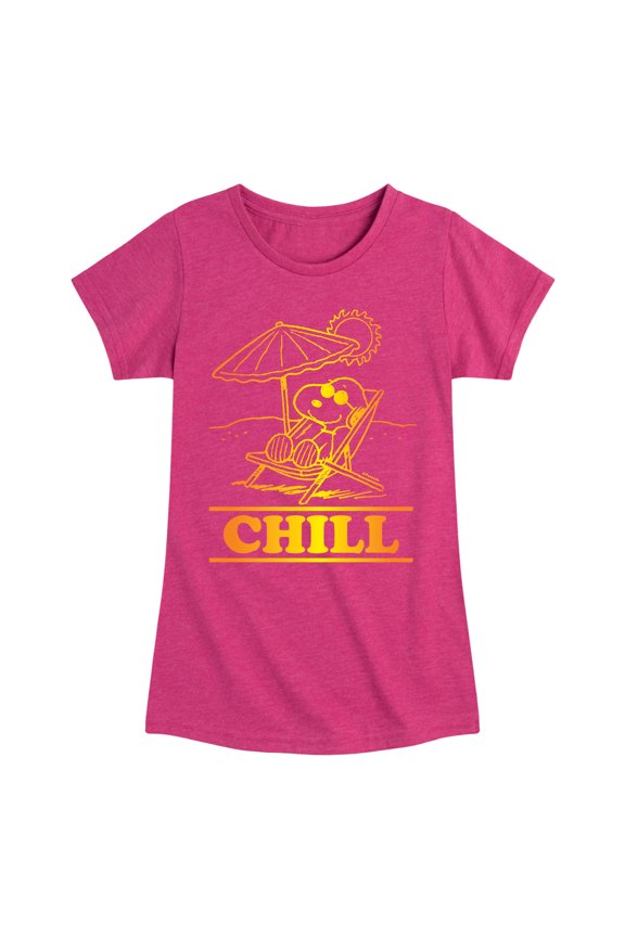 - Chill Snoopy - Toddler And Youth Girls Short Sleeve Graphic T-Shirt
