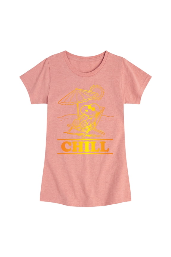 - Chill Snoopy - Toddler And Youth Girls Short Sleeve Graphic T-Shirt