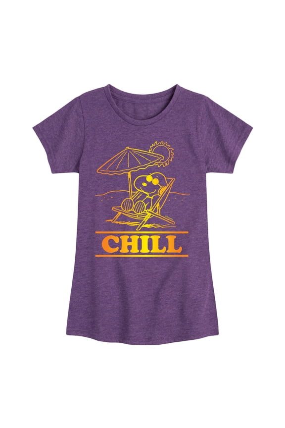 - Chill Snoopy - Toddler And Youth Girls Short Sleeve Graphic T-Shirt