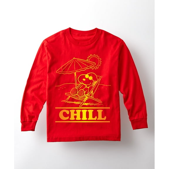 Peanuts - Chill Snoopy - Toddler And Youth Long Sleeve Graphic T-Shirt