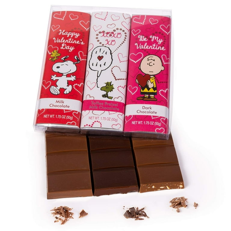 Peanuts Chocolate Valentines Day Gift Box x Bars Snoopy