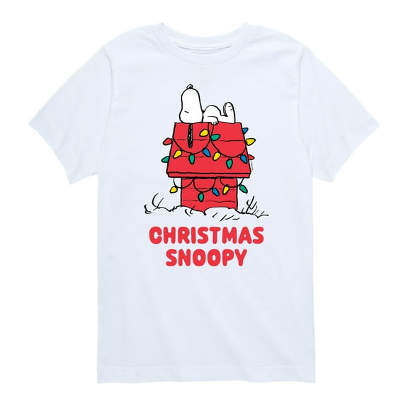 Peanuts - Christmas - Christmas Snoopy Star Gazing - Toddler & Youth Short Sleeve Graphic T-Shirt