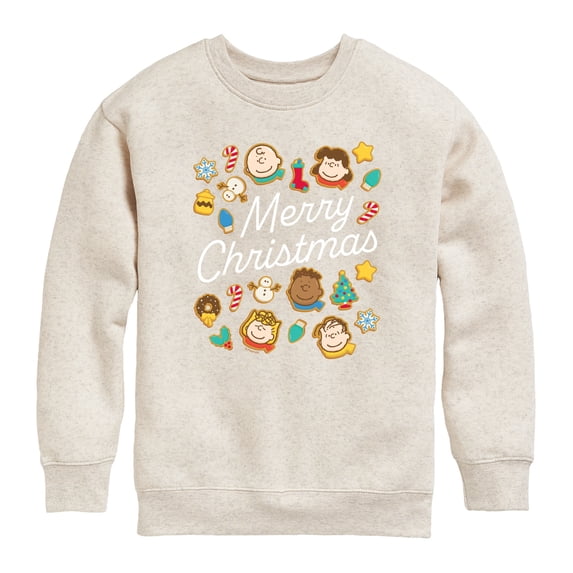 Peanuts - Christmas Cookies - Youth Boys Crew Fleece Sweatshirt