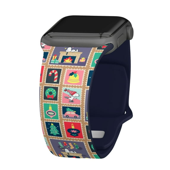 Peanuts Christmas HD Watch Band for Apple Watch - 38/40/41mm(42mm Series 10/11) Short Holiday Cheers by Affinity Bands