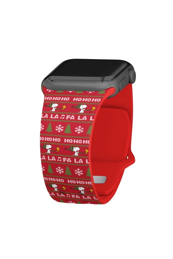 Peanuts Christmas HD Unisex Watch Band for Apple Watch - 42/44/45/49mm(46mm Series 10) Long Snoopy Sweater by Affinity Bands